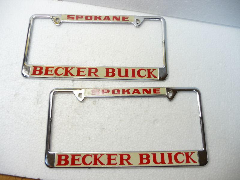 Nos becker buick (spokane, wa) pair license plate frames