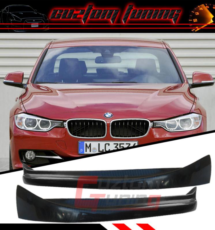 2012 2013 bmw f30 325i 328i real carbon fiber front bumper lip splitters bodykit