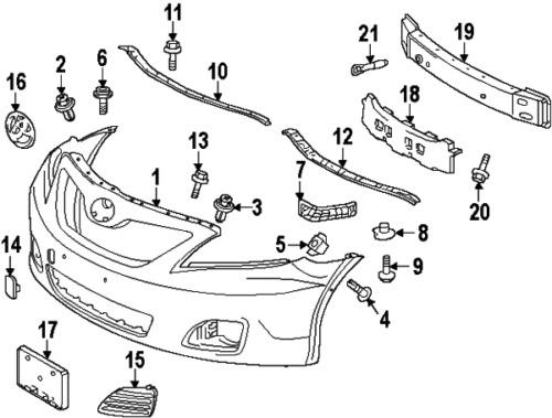 Toyota 5211406080 genuine oem factory original license bracket