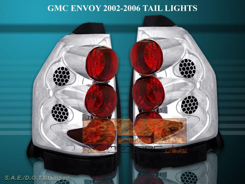2002-06 07 gmc envoy euro tail lights chrome 05 04 03