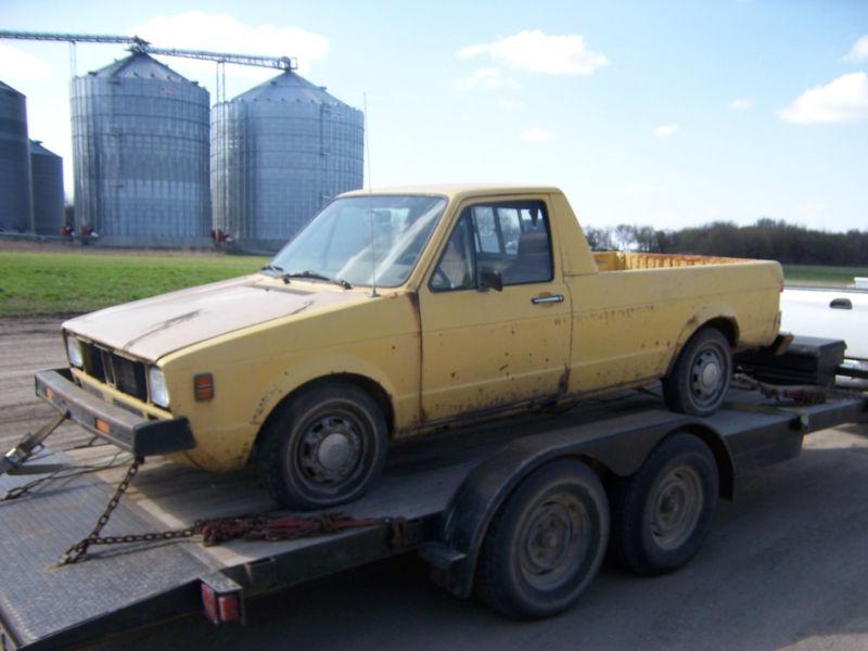 Parting out 1980 vw caddy rabbit pickup truck volkswagen mk1 yellow westmoreland