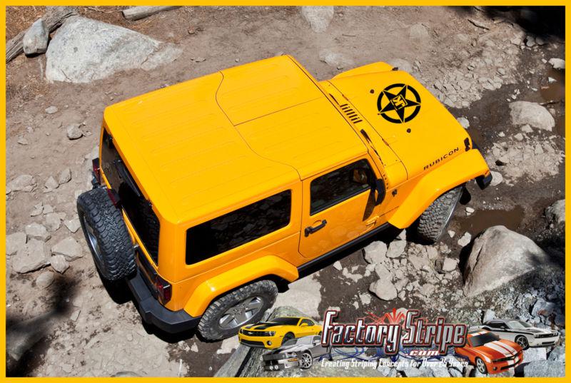 JK STAR JEEP HOOD DECAL 20x20 FACTORY STRIPE, US $29.99, image 4