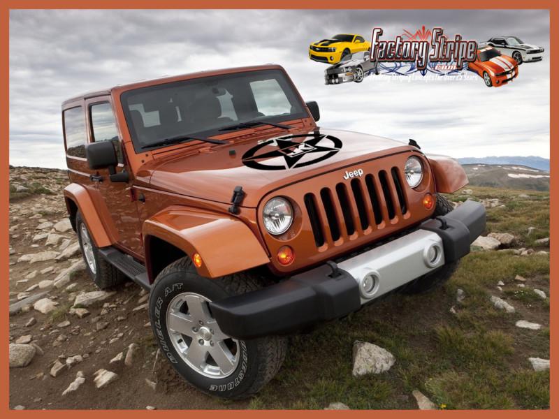 JK STAR JEEP HOOD DECAL 20x20 FACTORY STRIPE, US $29.99, image 5