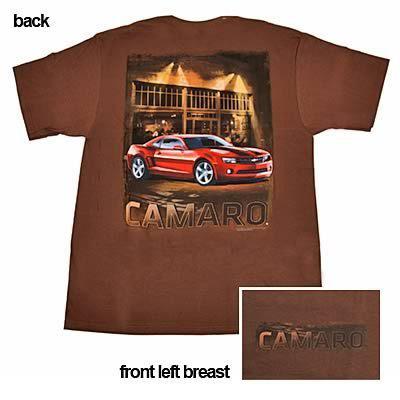 Ralph white merchandising t-shirt cotton camaro brown men's medium ea