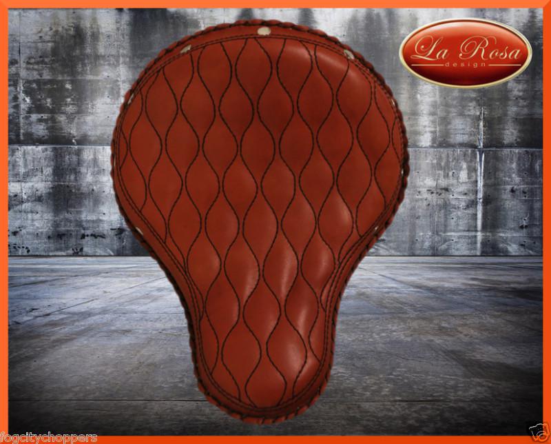 La rosa design 16" bad ass solo seat shedron hourglass tuk n roll rivets