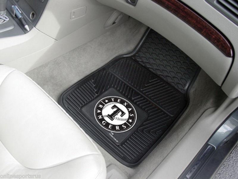 Texas rangers vinyl car floor mats front & rear
