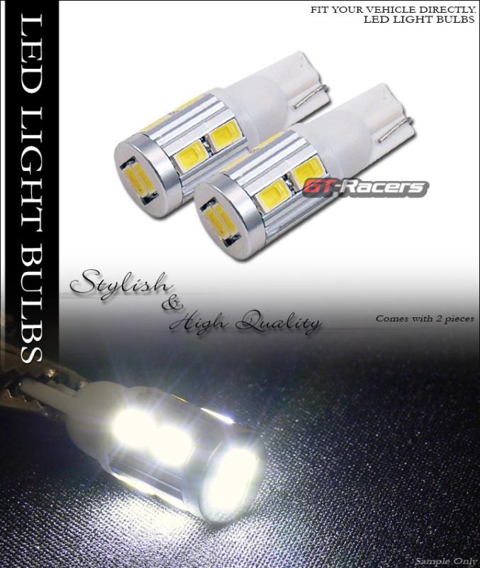 Find 2X WHITE T10 WEDGE BASE 10 5730 SMD LED PARKING/TURN SIGNAL/TAIL