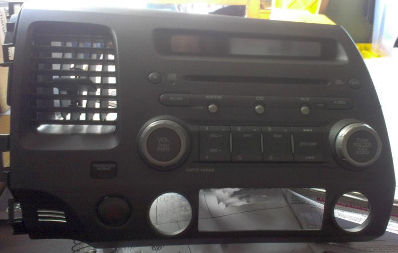 06-11 civic sedan cd mp3 player radio & bezel oem!