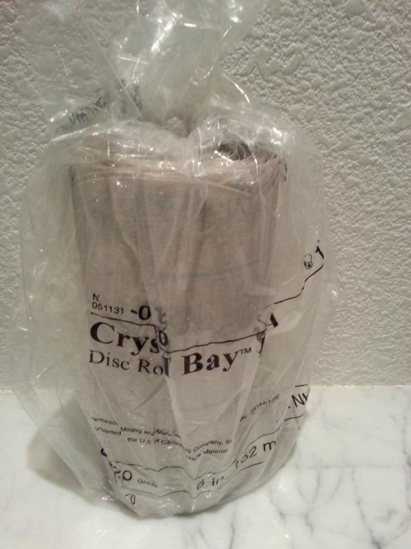 3m crystal bay psa sanding disc roll da sand paper #01240 p320 320 grit 6" 100pc