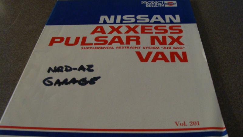 Axxess pulsar nx supplemental restraint system van "air bag" product bulletin  