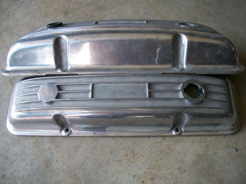Chevy aluminum valve covers vintage 327 350 383 sbc camaro chevelle impala ss rs