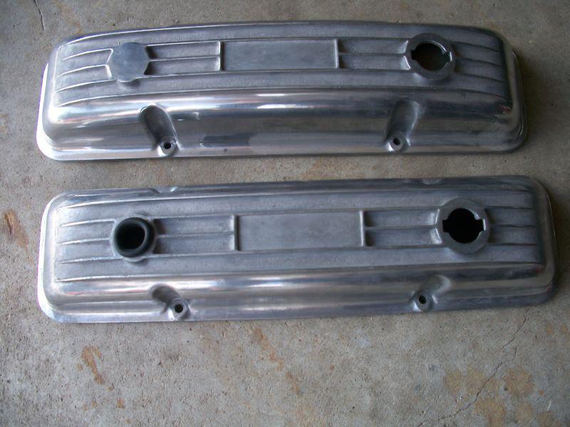 CHEVY ALUMINUM VALVE COVERS VINTAGE 327 350 383 SBC CAMARO CHEVELLE IMPALA SS RS, US $80.00, image 2