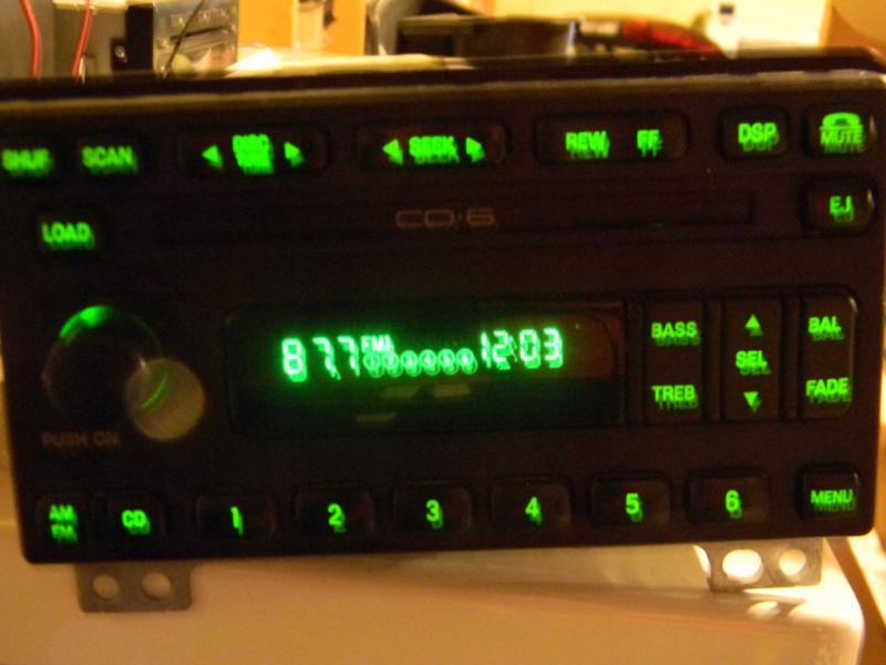 01-05 ford 6 cd disc changer radio explorer mustang mountaineer 2r3t-18c815-ba