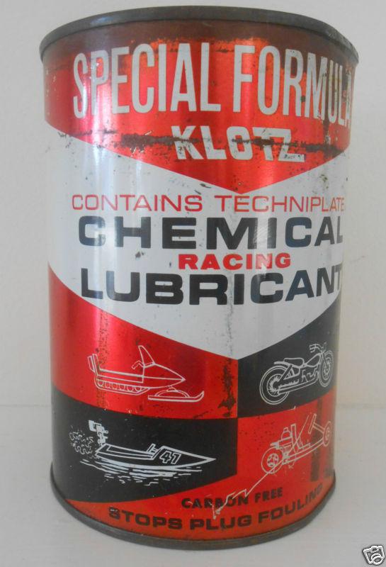 Collector can -klotz special formula vintage 2-cycle chemical racing lubricant 