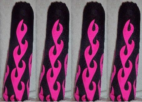 New  3 flame shock covers  banshee raptor warrior kfx700  blac/pink #pikju socks