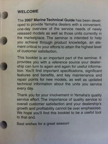 2007 YAMAHA MARINE TECHNICAL GUIDE, US $0.99, image 4
