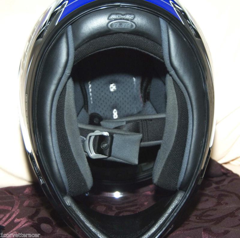 HJC HELMET AXIS AC-12. VERY CLEAN..LITTLE USE..NO DAMAGE..BEAUTIFUL BLUE/SILVER, US $75.00, image 5