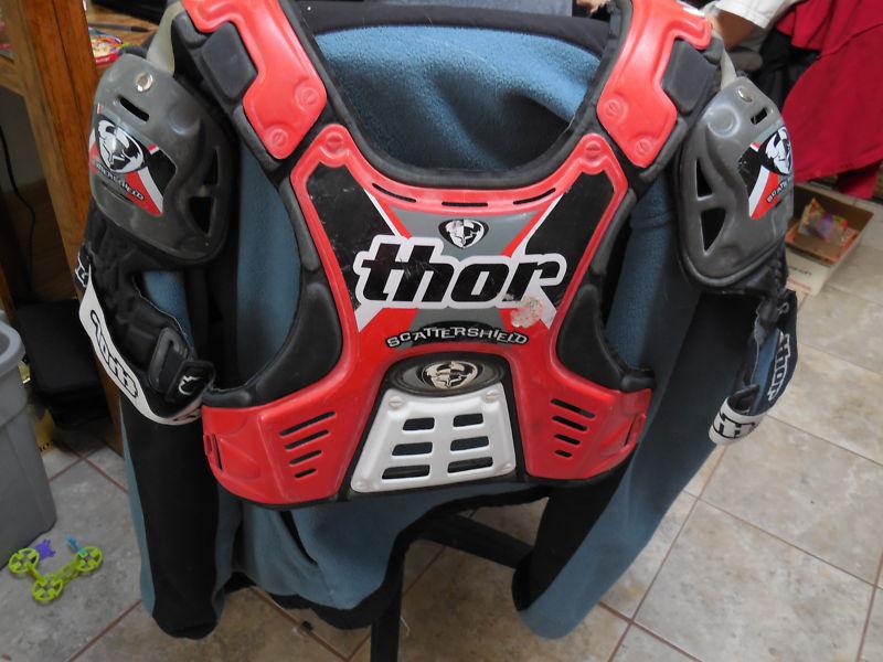 Thor shattershield chest & shoulder protector deflector adult off road motocross