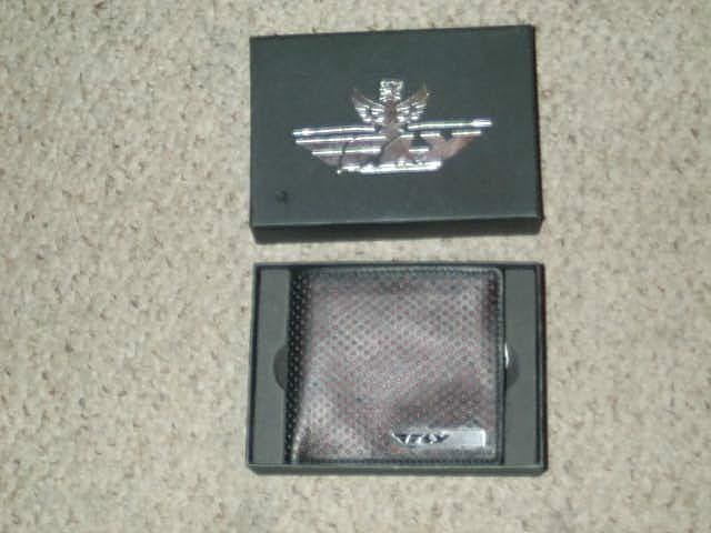 *new* fly racing leather wallet bi fold cr wr rm rmz yz kx crf trx yfz 250f 450f