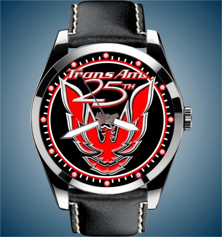 Trans am 25th anniversary 1994 red emblem leather band watch