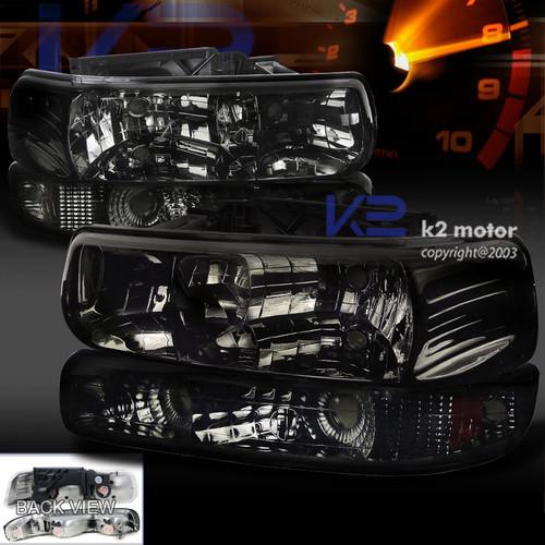 2000-2006 chevy tahoe headlights+bumper signal lamp tinted smoke