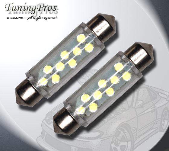(1 pair) set of 2 pc trunk cargo light festoon 42mm 1.65" 9 white led bulb 211-2