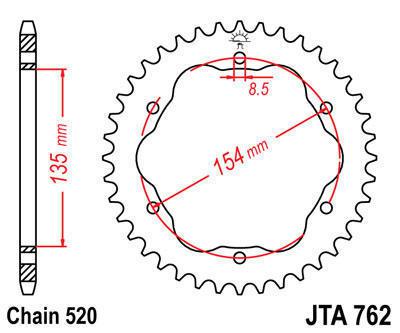 JT Sprocket Rear 38T 520 Aluminum Ducati 1198 2009-2010, US $35.24, image 1