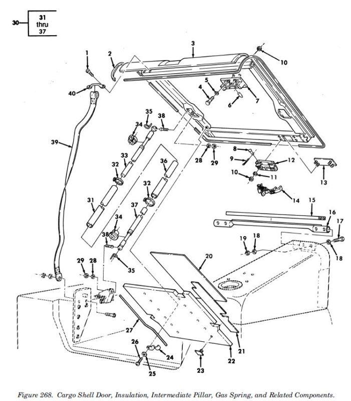 1 m998 vehicular cab insulation panel l.h. 12339649-1 nos