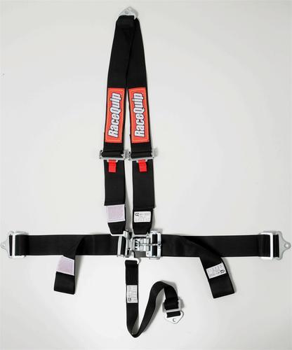 Racequip harness complete latch & link v-type bolt-in floor/roll bar mount black