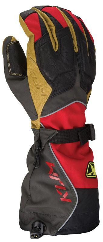 2013 klim men's summit snowmobile gore tex glove red xs
