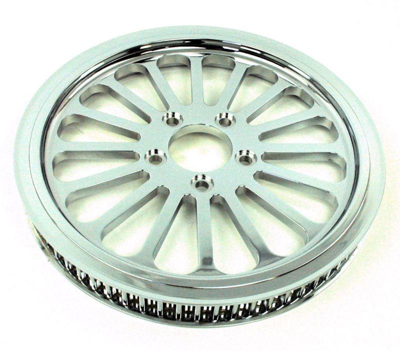 Dna chrome 1 1/8 x 70 tooth super spoke rear pulley harley chopper custom bobber
