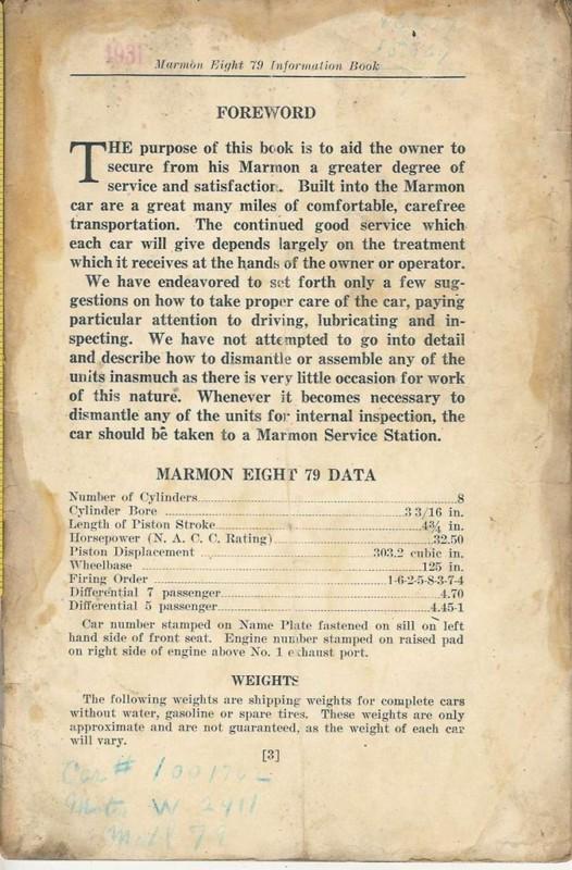 1931 Marmon Eight 79 Information book, US $19.99, image 5