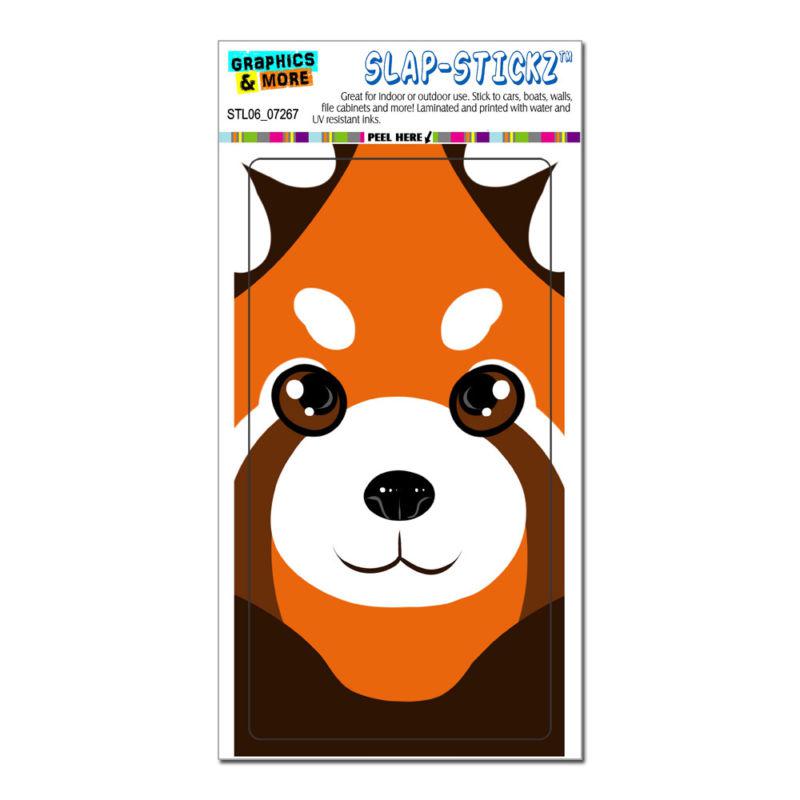 Red panda cute full face - slap-stickz™ car window locker bumper sticker