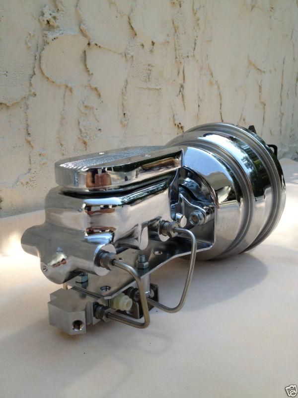 1957-1972 ford truck 7"  brake booster & chrome aluminum master cyl w/ valve