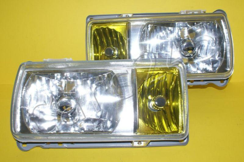 Vw passat b2 clear headlights with fog lamps pair 1985-1988