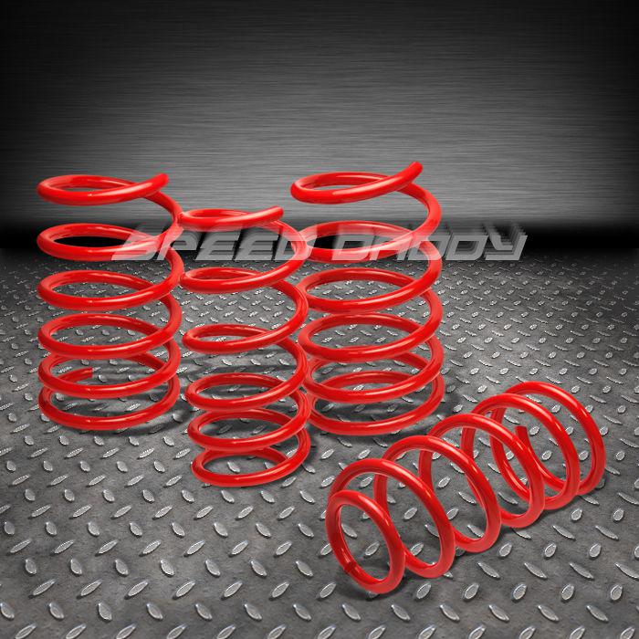 1" drop racing suspension lowering springs/spring 04-11 saab 9-3 coupe/sedan red