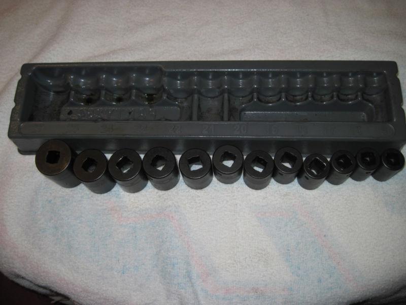 Sell SNAP ON 12pc IMPACT SOCKET SET. 1/2" DRIVE.SEMI DEEP.6 SIDED.15