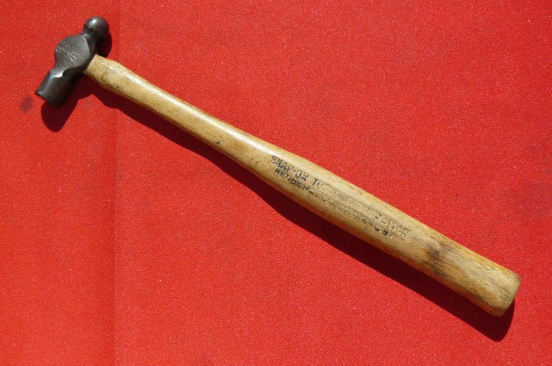 Vintage blue point 2oz ball peen hammer snap on handle auto body machinist tool