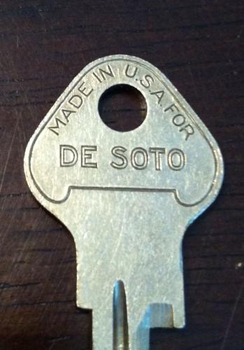 Nos oem desoto key blank for 1935 1936 1937 1938 desoto glovebox/trunk