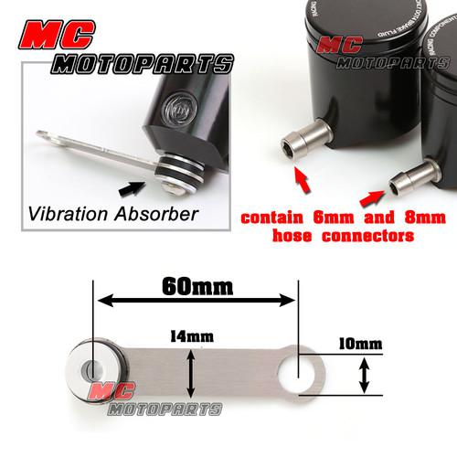 Silver 100% CNC Front Brake Fluid Reservoir Universal For Motorcycle Triumph, US $24.80, image 2