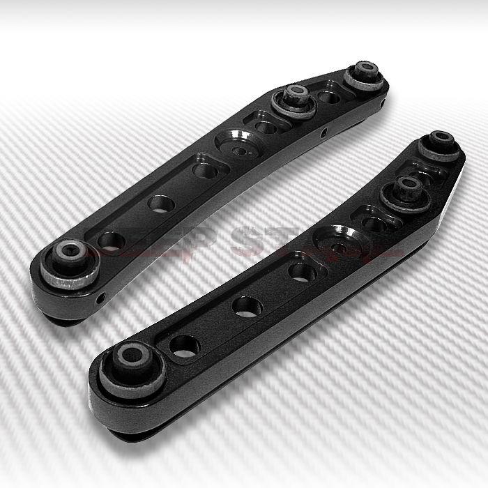 88-95 honda civic crx lx 2-pc high strength rear lower control arms camber black