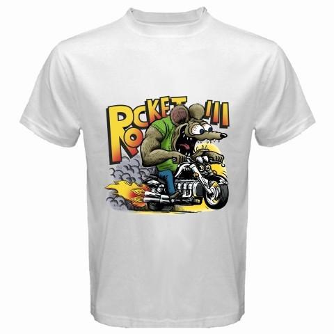 Rat fink bsa rocket 3 t-shirt white shirt size xs-2xl