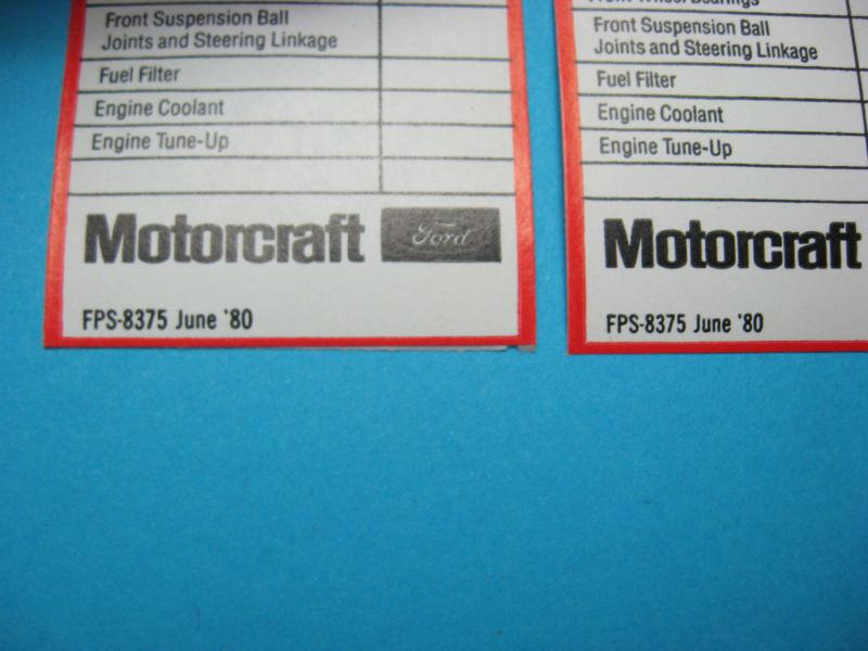 Two NOS Ford Motorcraft June 1980