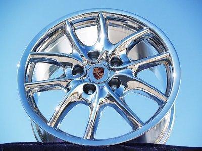 4pcs. Porsche Cayenne CHROME colored Center Cap Sil 911 993 996 997 Boxster NEW, US $24.99, image 2