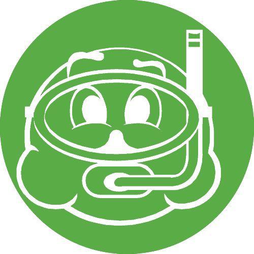 Emoticon snorkle vinyl decal for auto or home