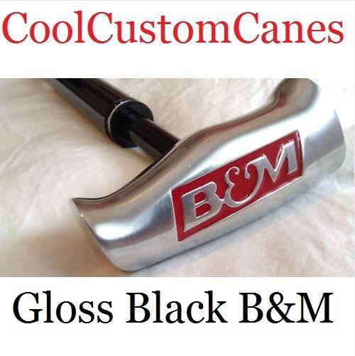 gloss black b&m walking cane b&m shifter knob t-handle classic hurst rat rod