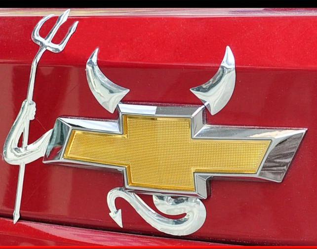 3D CHROME DEVIL DECAL DEMON CAR STICKER EMBLEM LOGO DEVIL LOOK, US $5.65, image 2