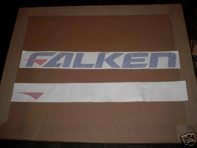 Falken tires mini window decal sticker  (white)