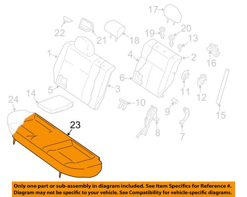 Subaru oem 07-08 forester rear seat-seat cover-lower 64340sa680eu