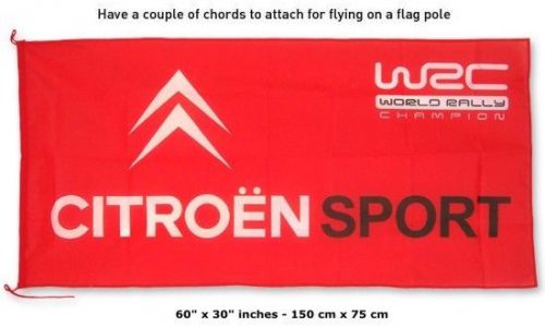 New citroen wrc sport world champion rally flag banner sign 30x60 inches loeb